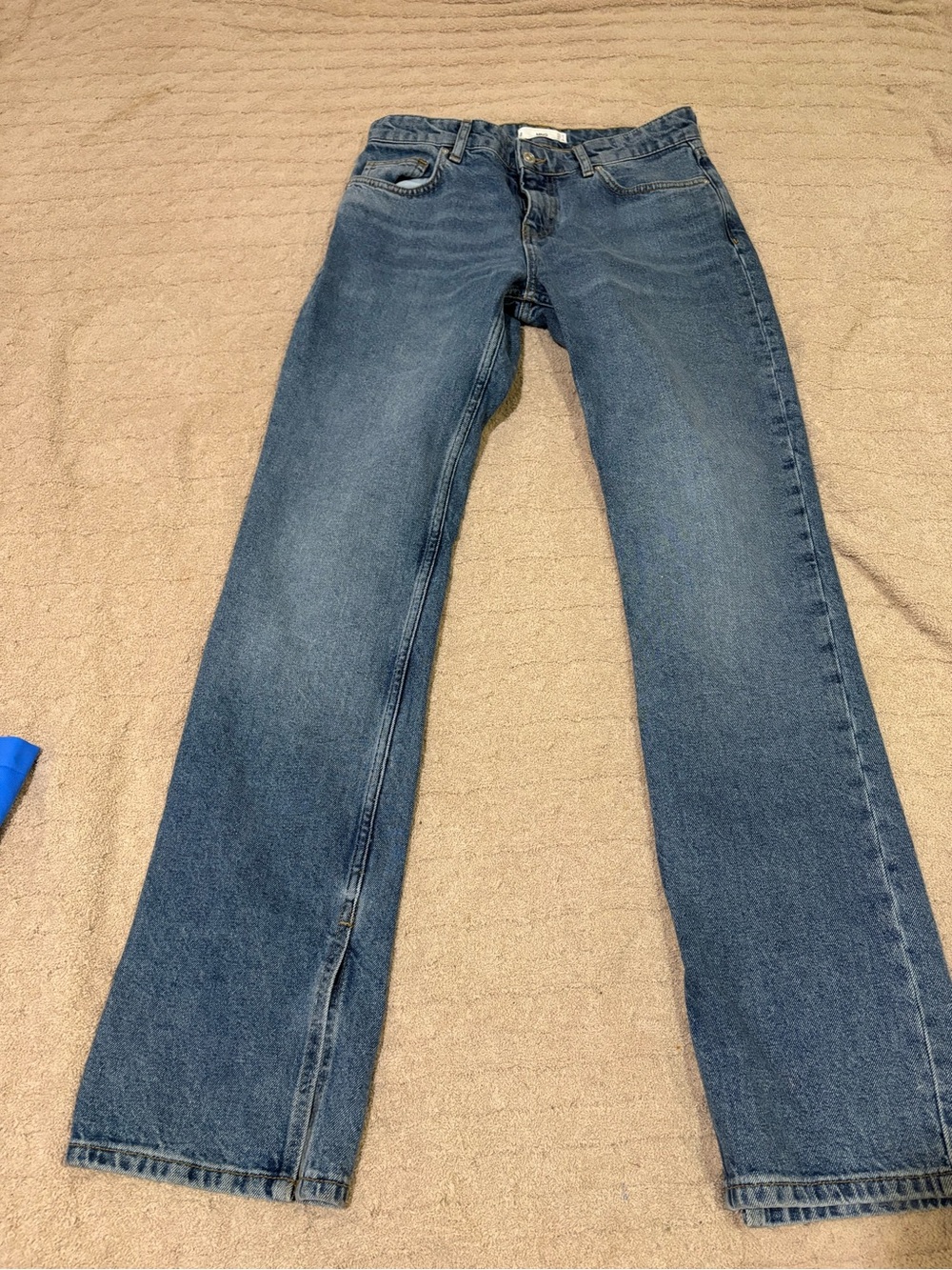 Mango Women's Medium Blue Straight-Leg Jeans